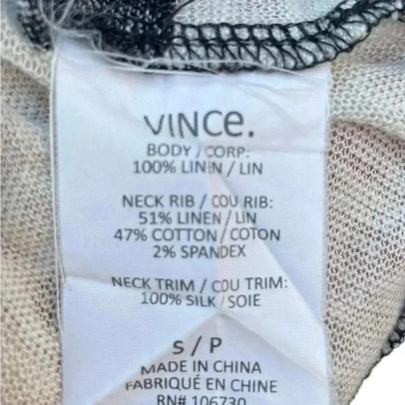 Vince Linen Colorblock Top - Picture 6 of 7